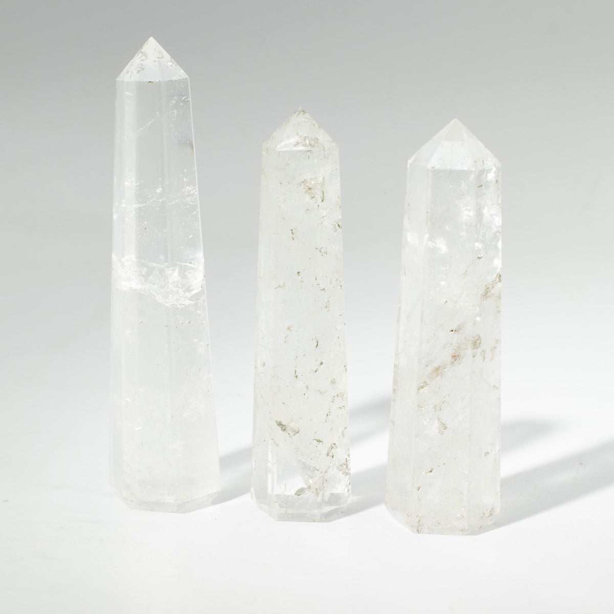 Gemstone Six Face Obelisk Point approx 11cm  - Clear Quartz AW Dropship UK