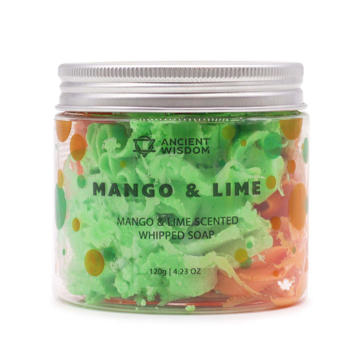 Tropical mango and lime scented whipped soap