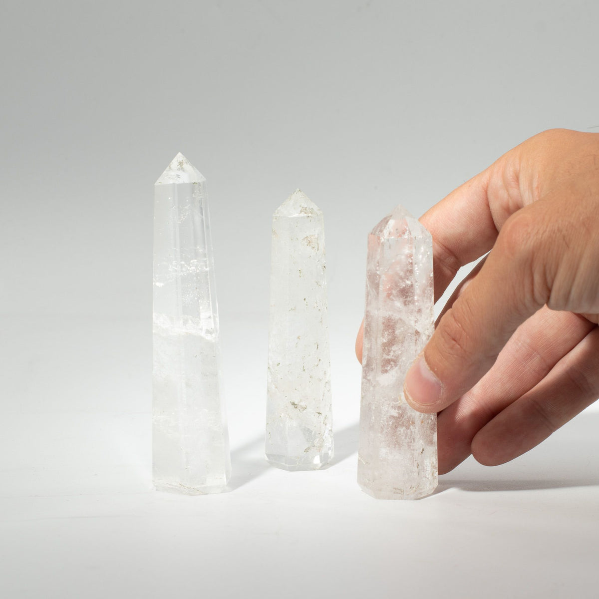 Gemstone Six Face Obelisk Point approx 11cm  - Clear Quartz AW Dropship UK