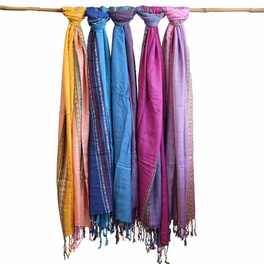 Varanasi Scarves - 22x72cm - Tantric Turquoise AW Dropship UK