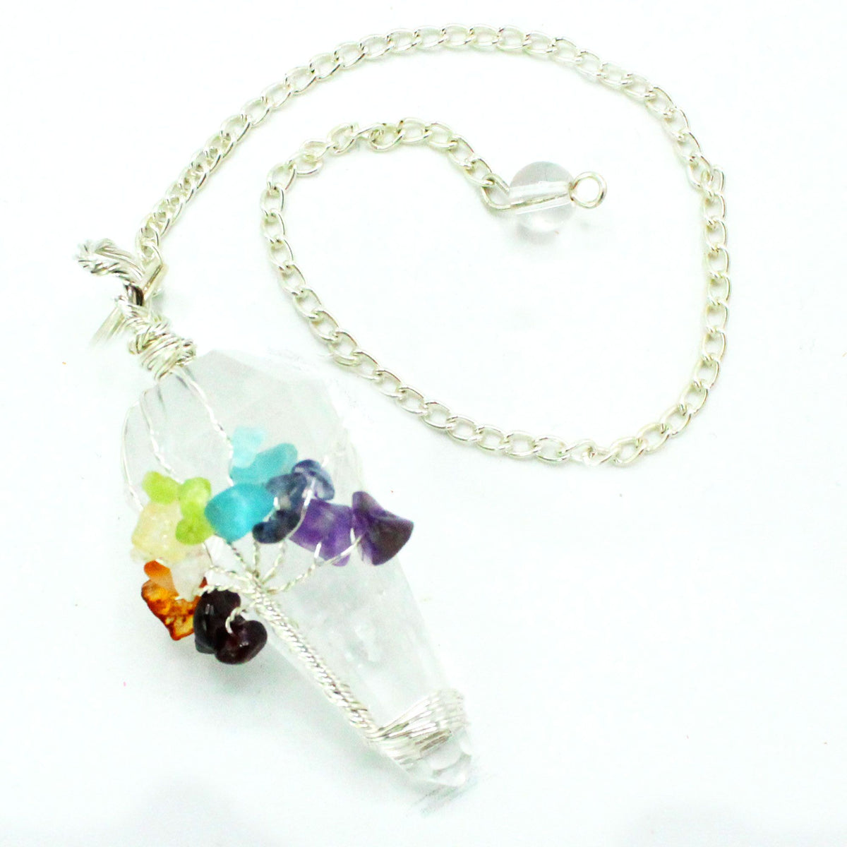Magic Pendulum - Seven Chakra - Rock Quartz AW Dropship UK