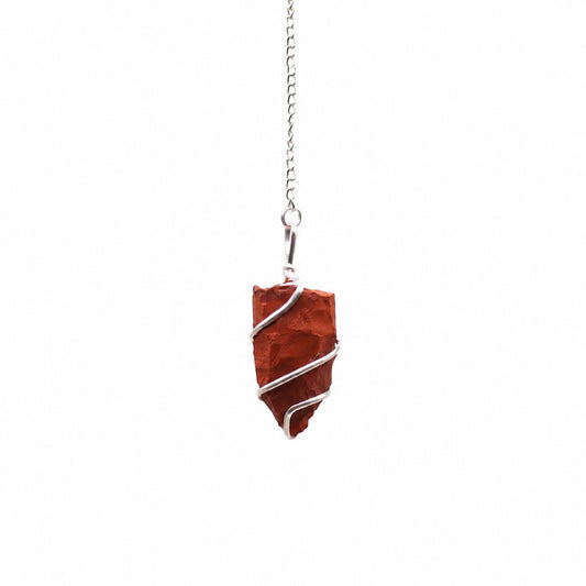 Raw Gemstone Pendulum - Red Jasper AW Dropship UK