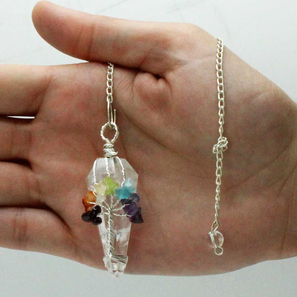 Magic Pendulum - Seven Chakra - Rock Quartz AW Dropship UK