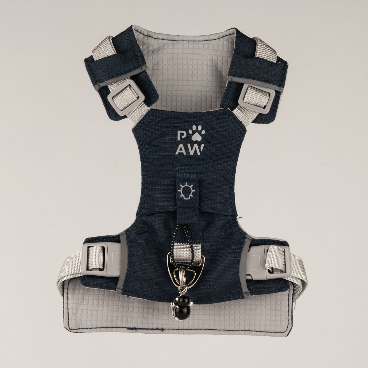 Grey harness with back lead ring