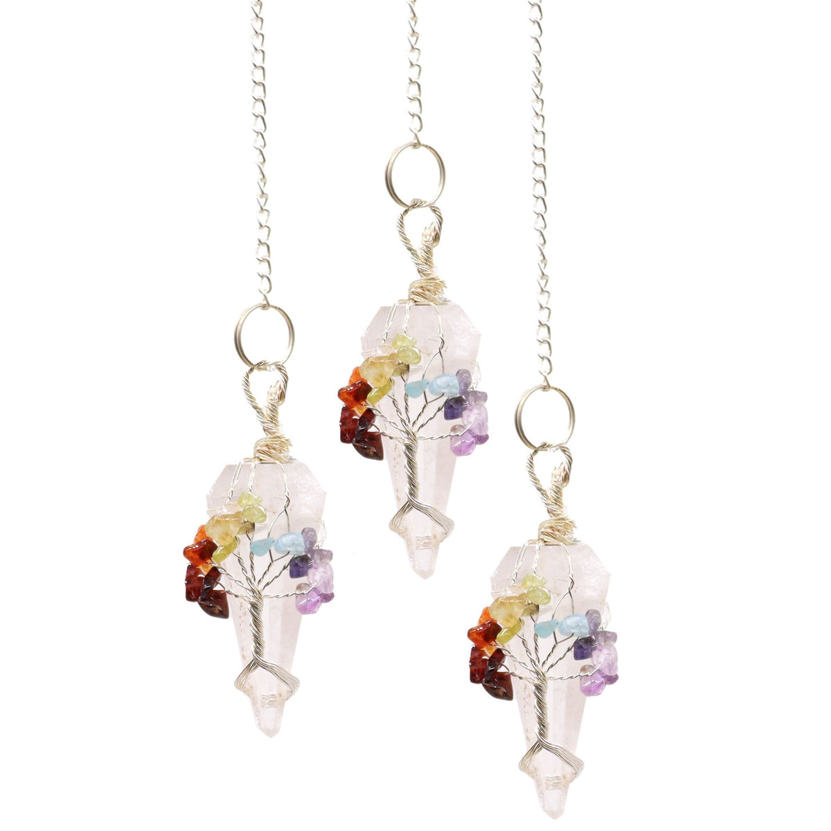 Magic Pendulum - Seven Chakra - Rock Quartz AW Dropship UK