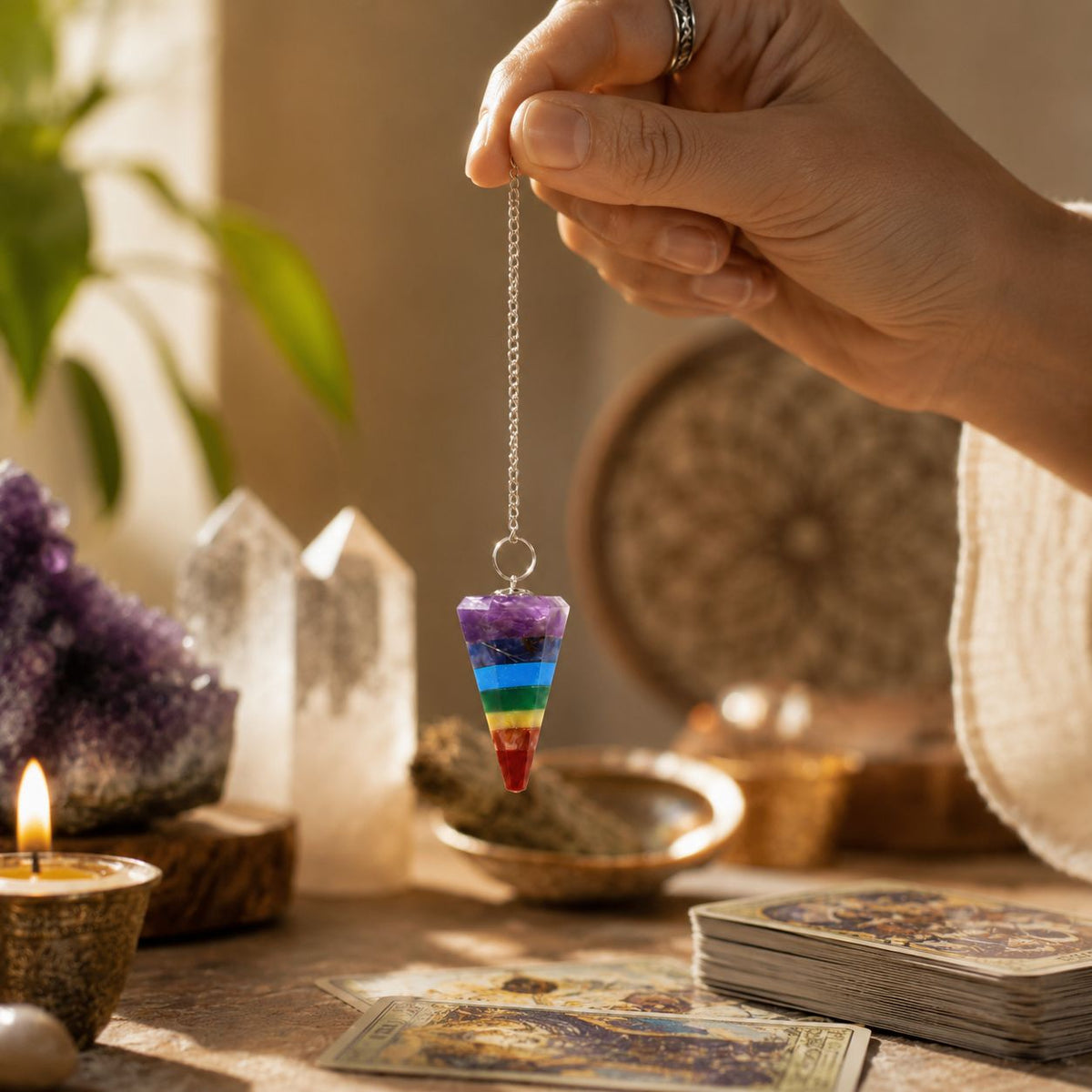 Pendulum - 7 Slice Chakra Style AW Dropship UK