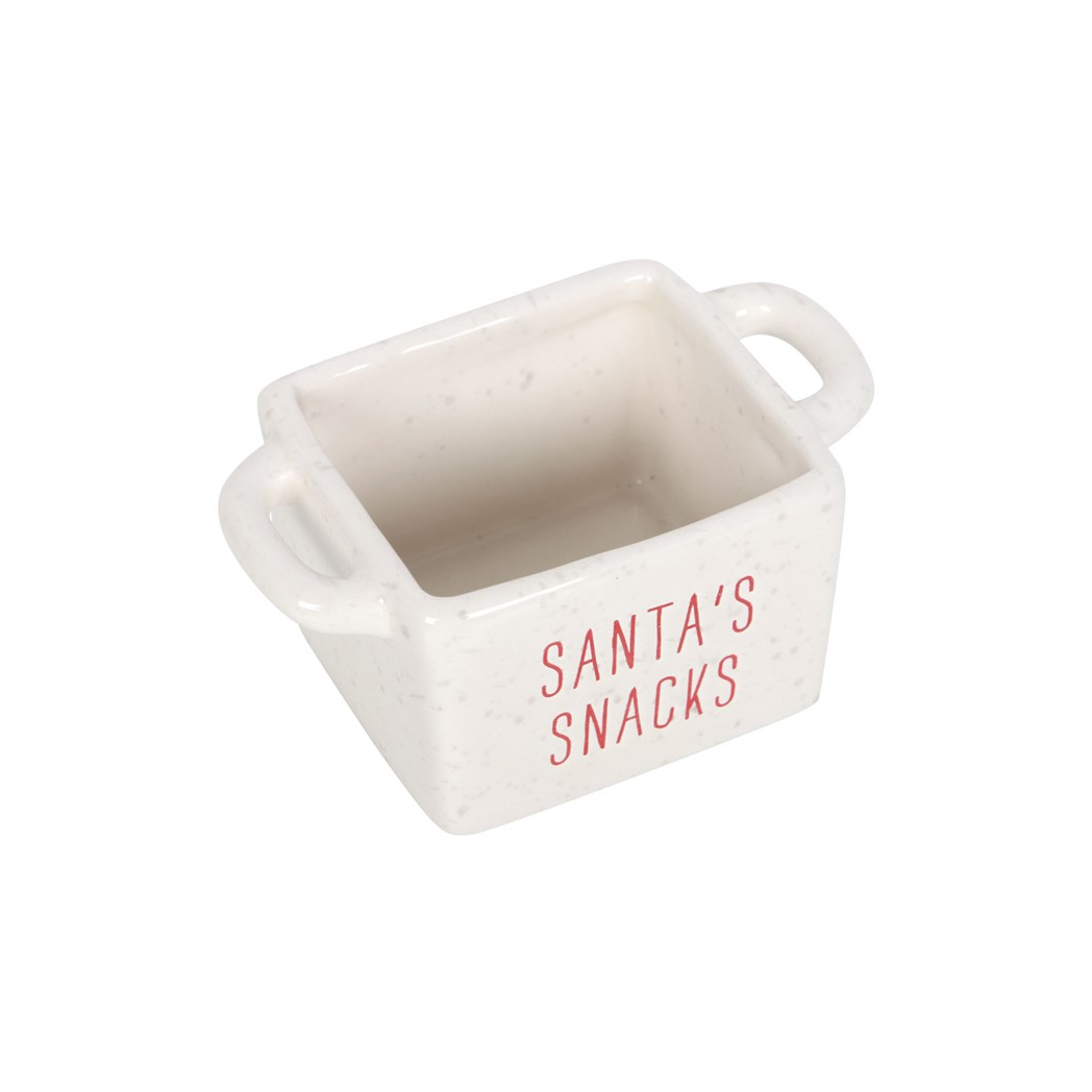 Set of 3 Ceramic Christmas Snack Bowls N/A