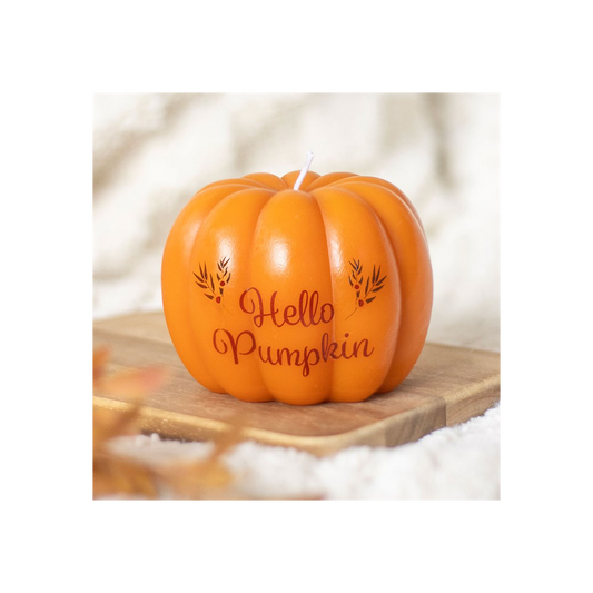 Hello Pumpkin Shaped Candle N/A