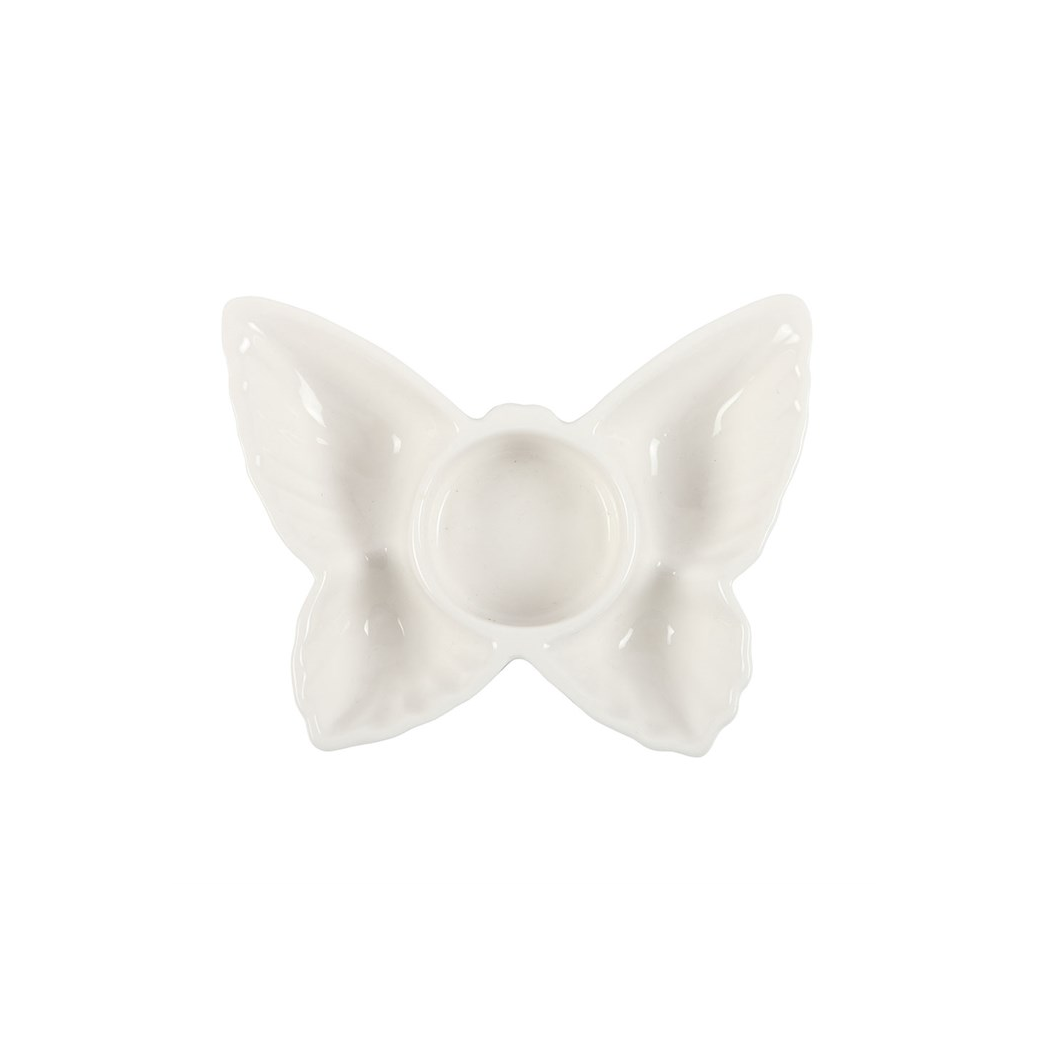 White Butterfly Tealight Candle Holder N/A