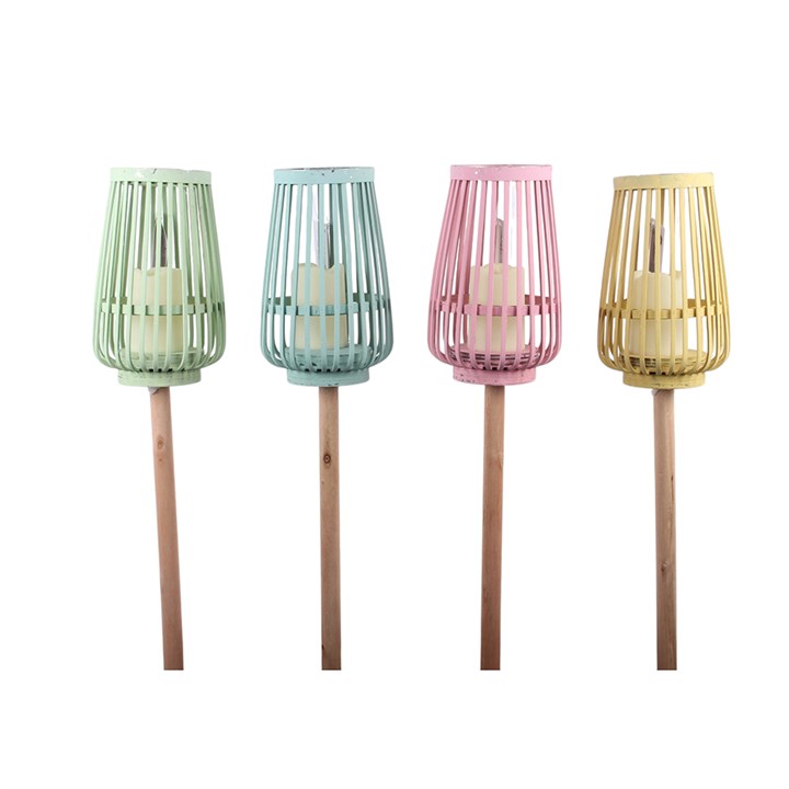 Pastel Lantern Stake with LED Candle N/A