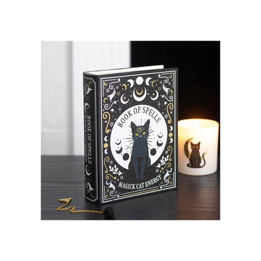 Black Cat Magick Book of Spells Shaped Storage Box N/A
