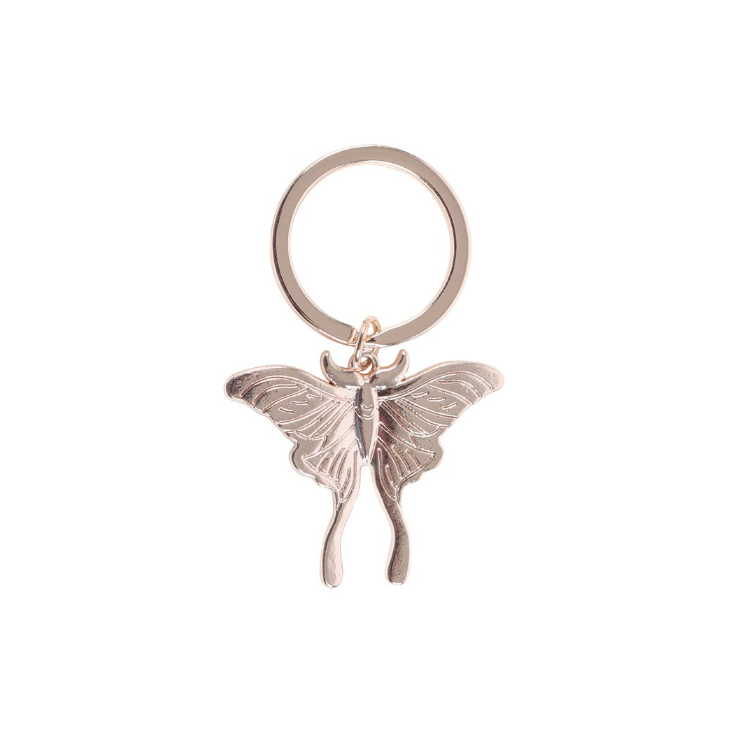 Light Luna Moth Keyring N/A
