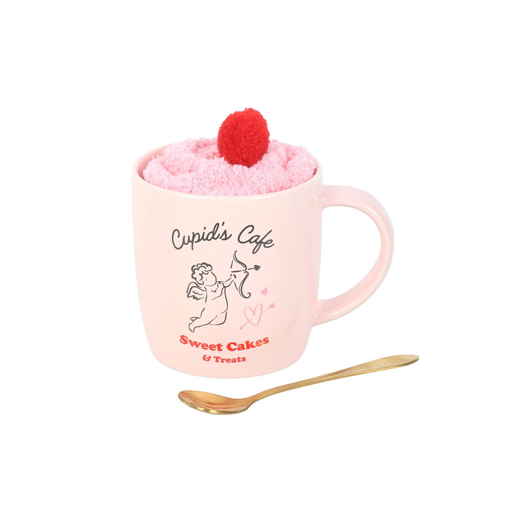 Cupid's Café Mug, Spoon and Socks Set N/A