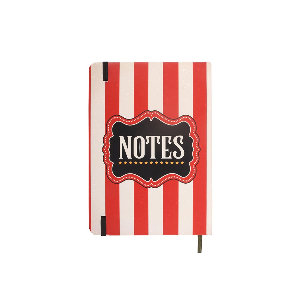 Red Circus Stripe A5 Notebook N/A
