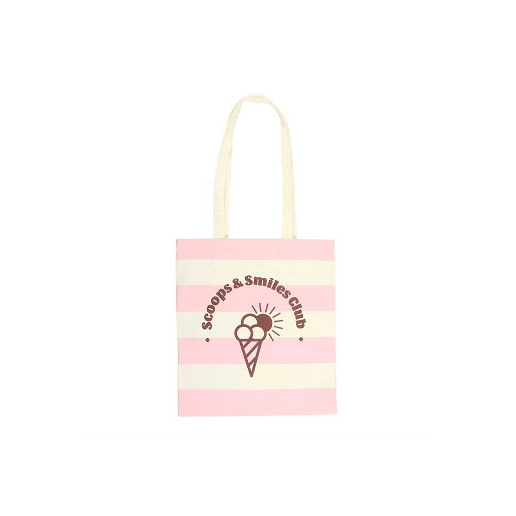 Pink Scoops & Smiles Club Polycotton Tote Bag N/A