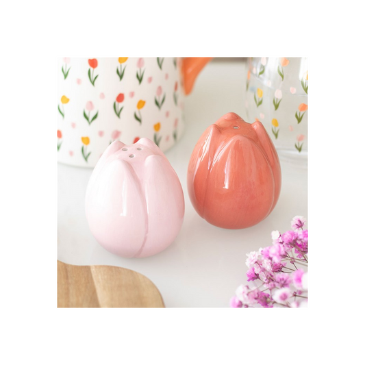 Tulip Shaped Salt and Pepper Shakers N/A
