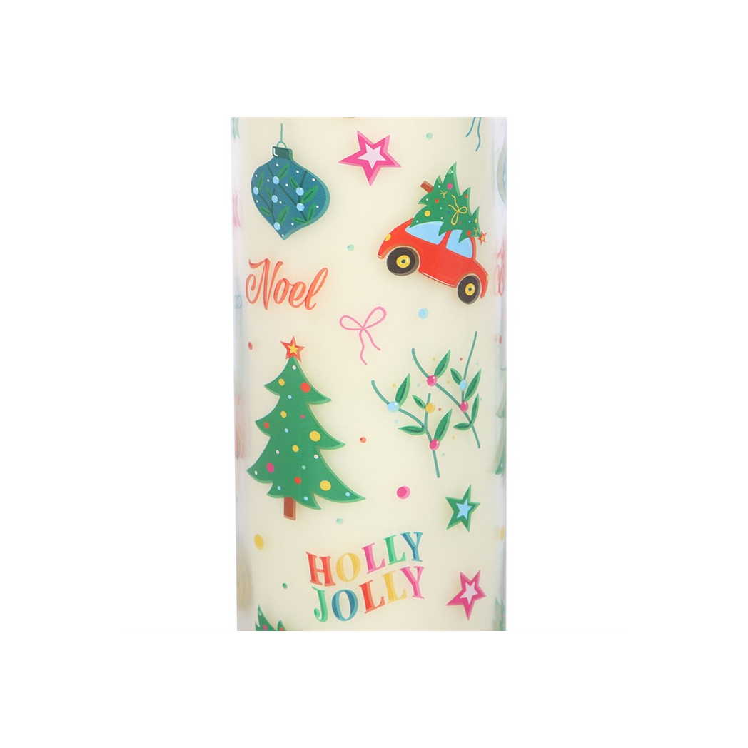 Nostalgic Christmas Print Christmas Pudding Scented Tube Candle N/A