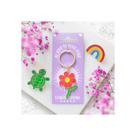 Be Kind to Your Mind Flower Keyring N/A