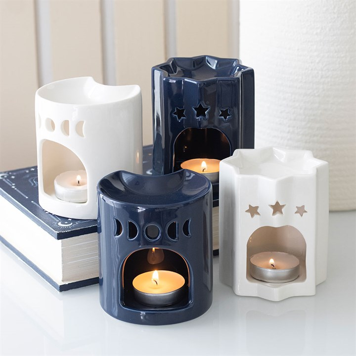 White Crescent Moon Oil Burner N/A