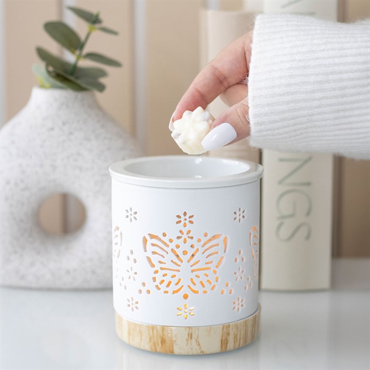 Matte Ceramic Butterfly Oil Burner N/A