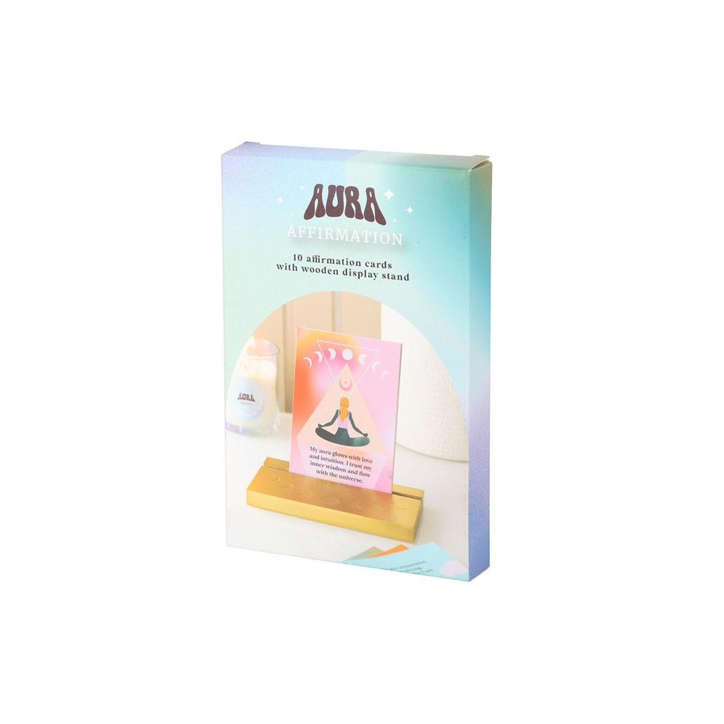Aura Affirmation Cards with Wooden Stand N/A