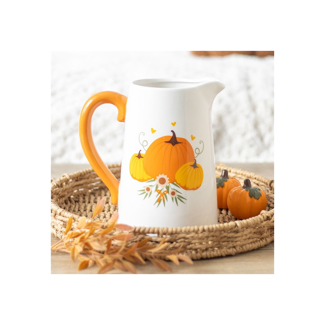 Autumn Pumpkin Ceramic Flower Jug N/A