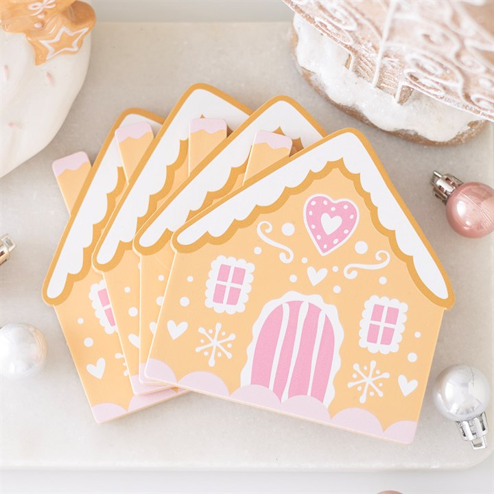 Gingerbread House Coaster Set N/A