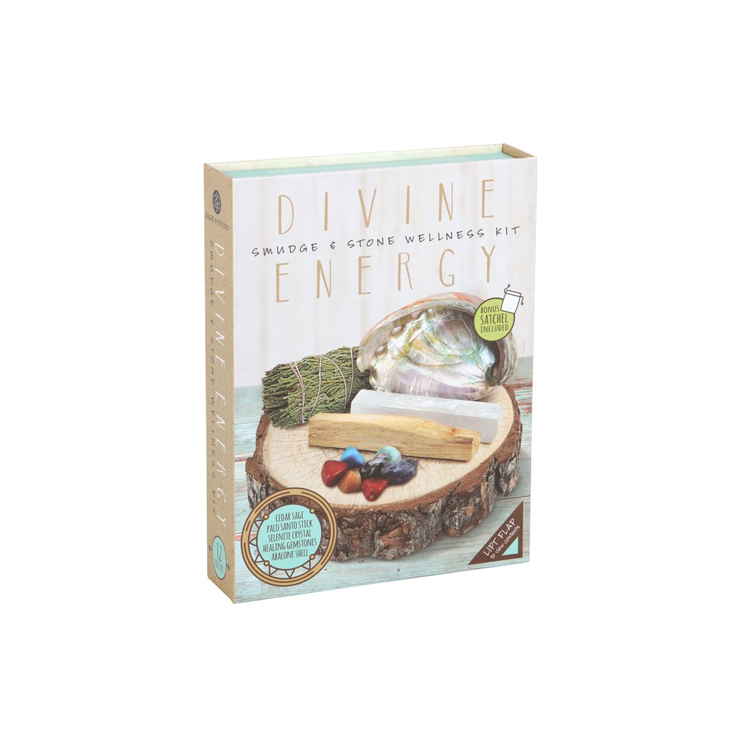 Divine Energy Smudge and Stone Wellness Kit N/A