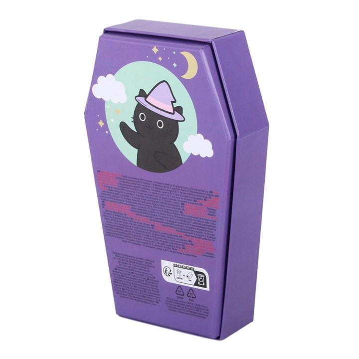 Pastel Purple Striped Socks in Coffin Gift Box N/A