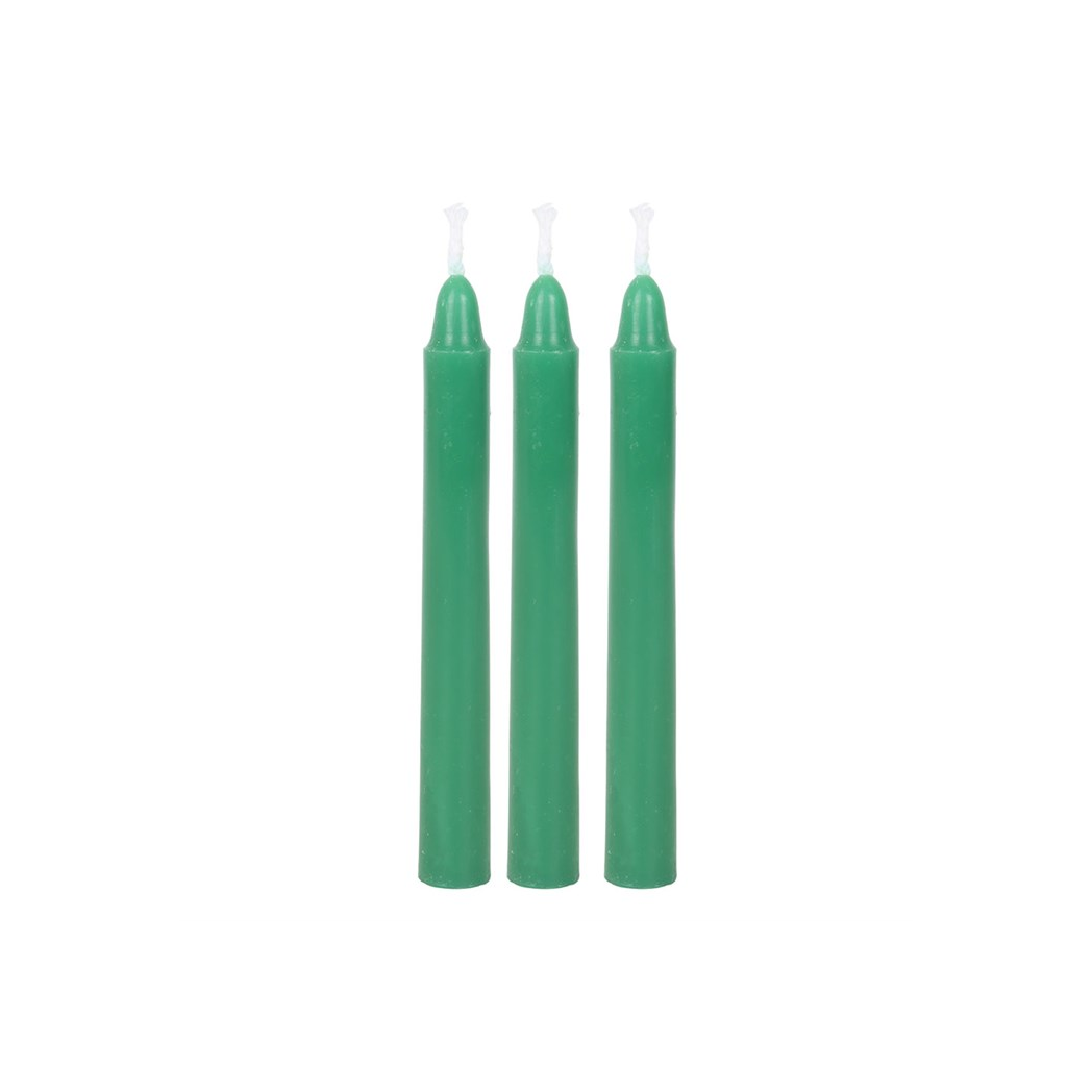 Pack of 12 Green Witch Spell Candles N/A