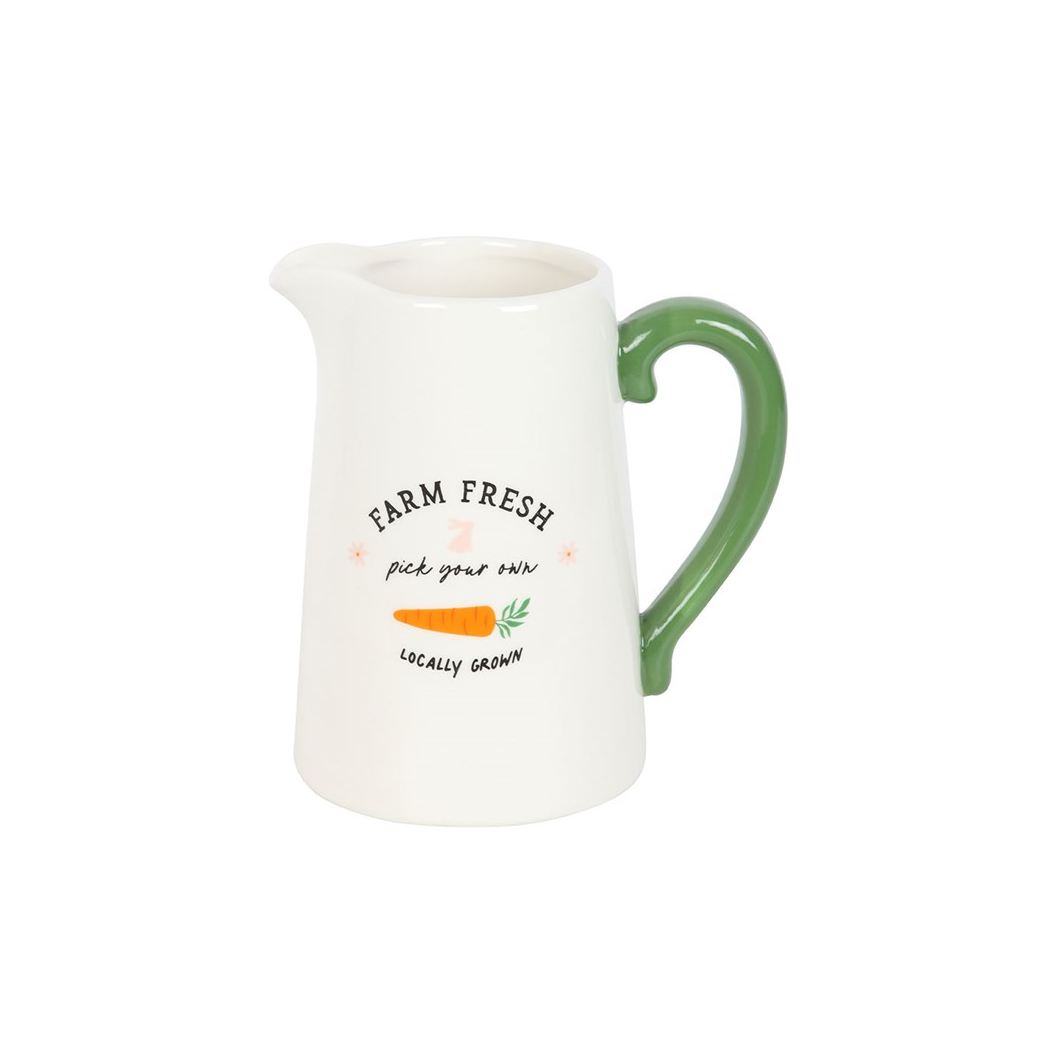 Farm Fresh Carrot Patch Ceramic Flower Jug N/A