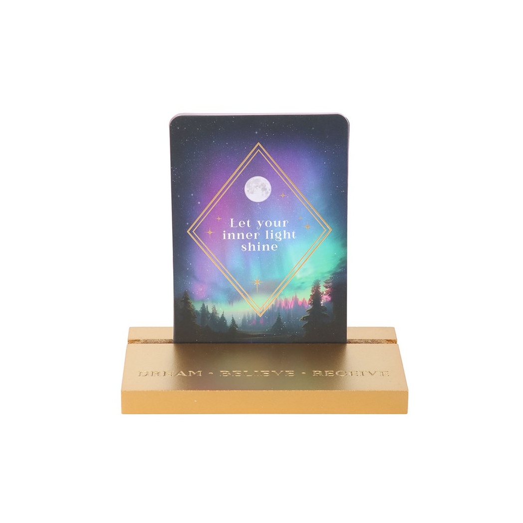 Ethereal Affirmation Cards with Wooden Stand N/A
