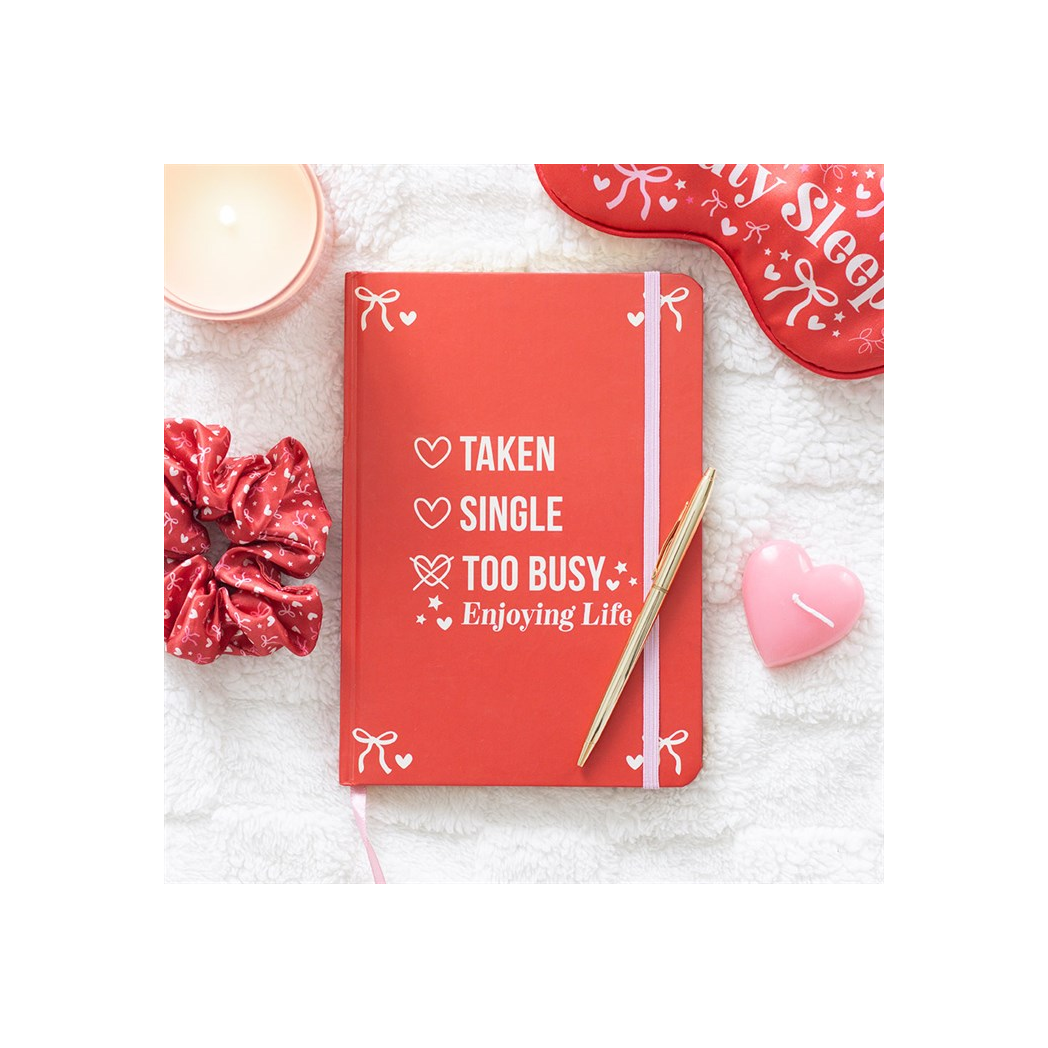 Single, Taken, Too Busy Enjoying Life A5 Notebook N/A