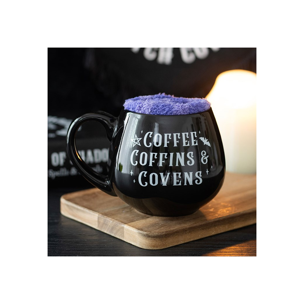 Coffee, Coffins & Covens Mug and Socks Set N/A