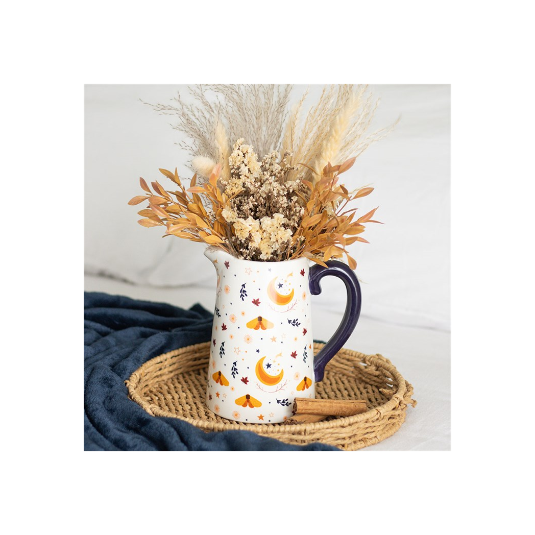 Autumn Magic Harvest Moon Print Ceramic Flower Jug N/A