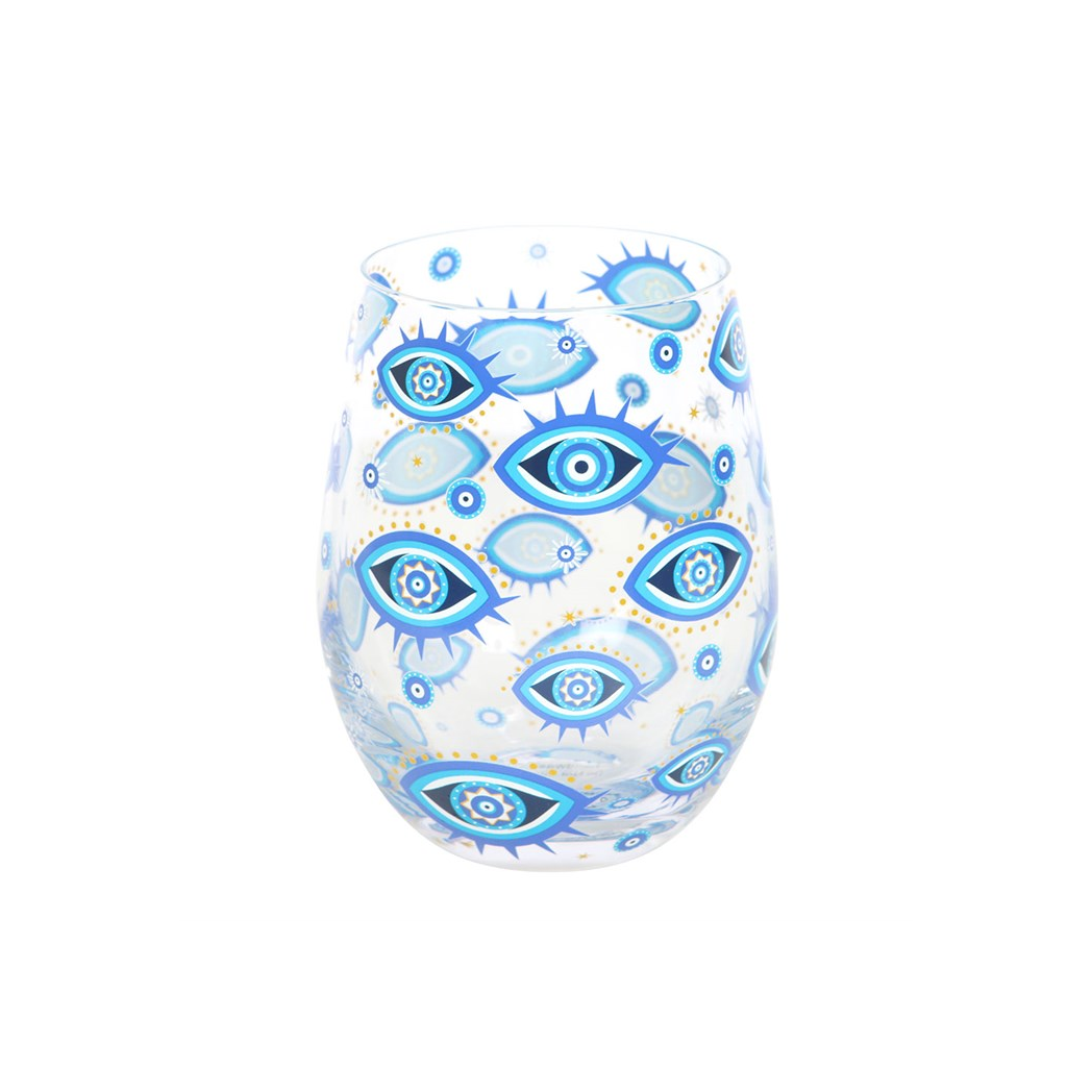 All Seeing Eye Print Stemless Glass N/A