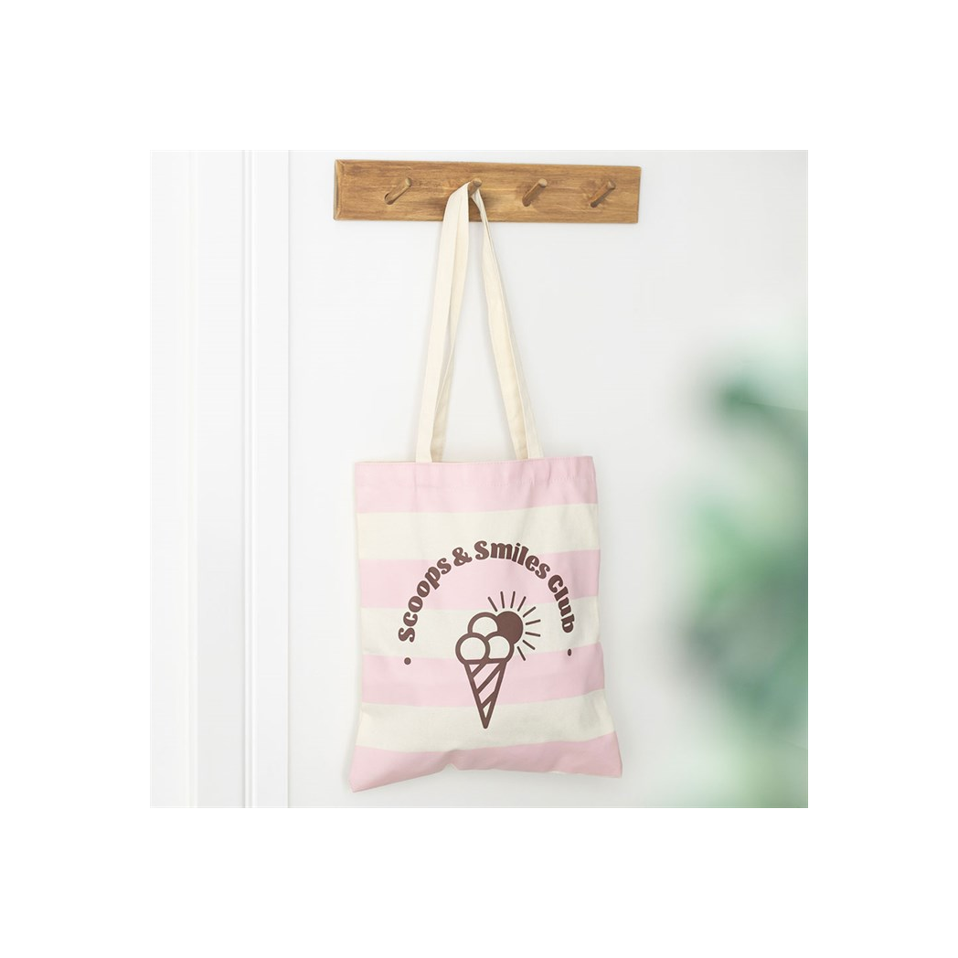 Pink Scoops & Smiles Club Polycotton Tote Bag N/A