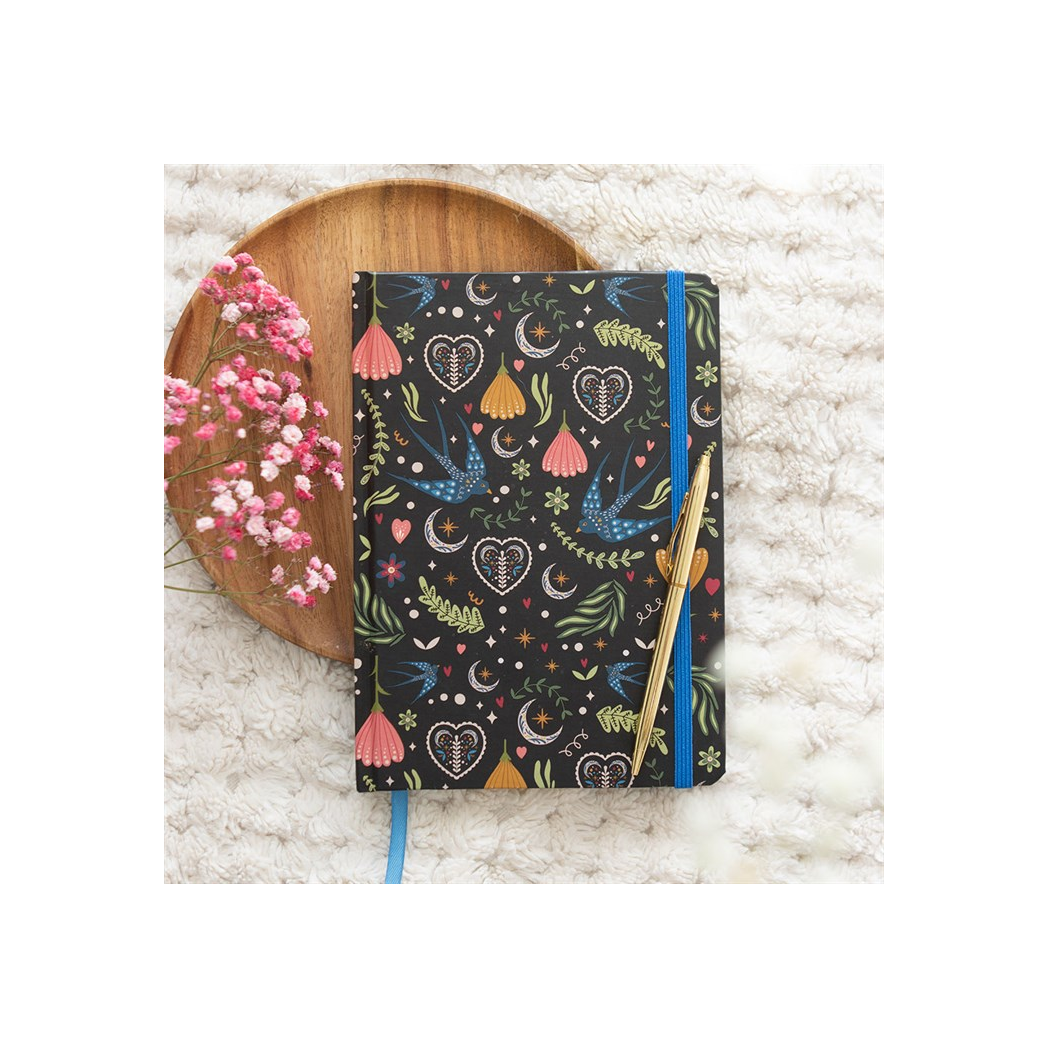 Midnight Bloom Print A5 Notebook N/A