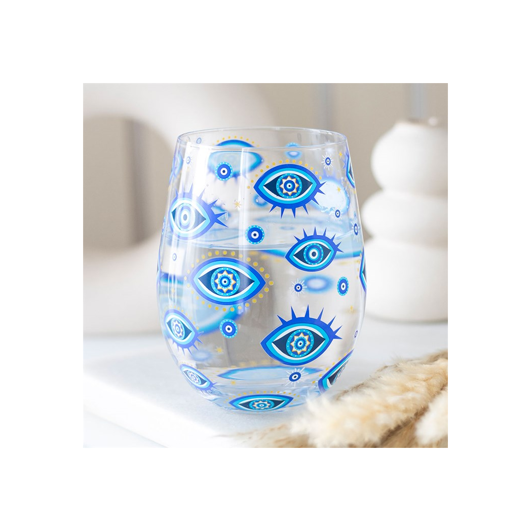 All Seeing Eye Print Stemless Glass N/A