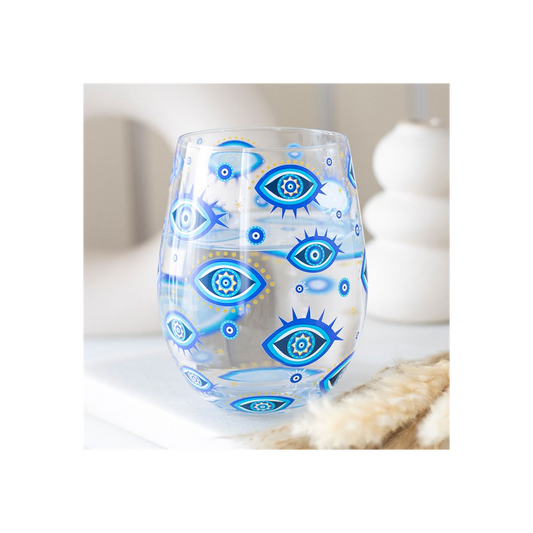 All Seeing Eye Print Stemless Glass N/A