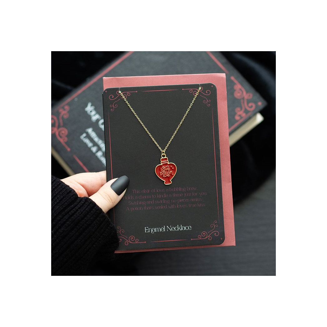 Love Potion Enamel Necklace Card N/A