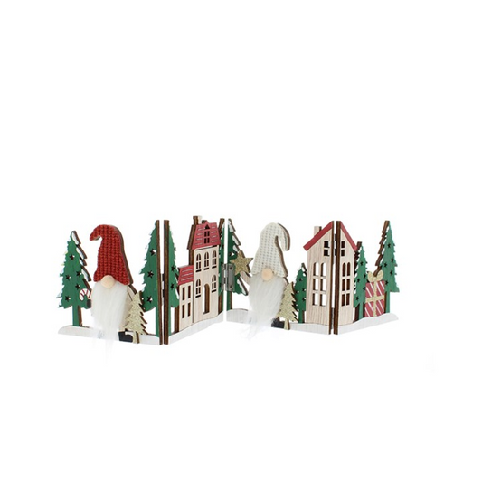 40cm Gonk Village Scene Christmas Decoration N/A