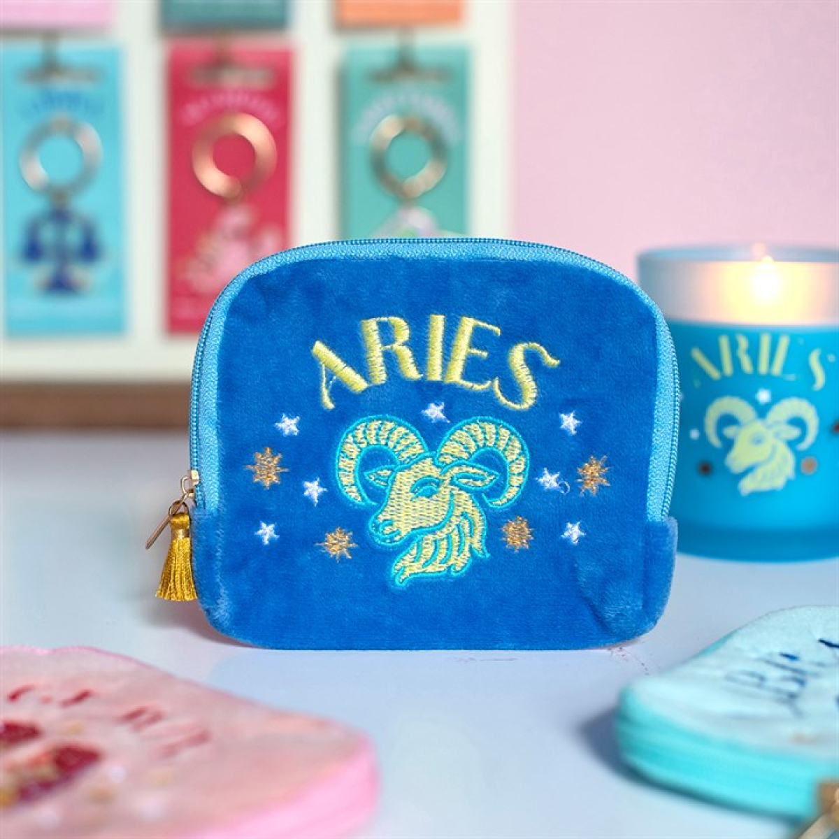 Zodiac Zest Aries Velvet Pouch N/A