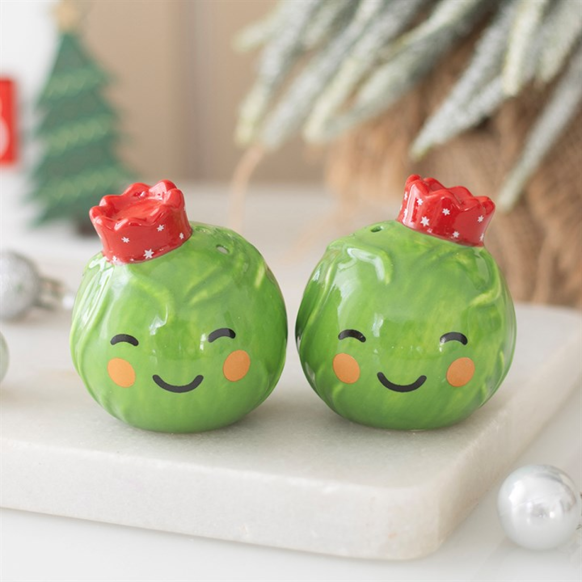 Brussels Sprout Salt and Pepper Shakers N/A