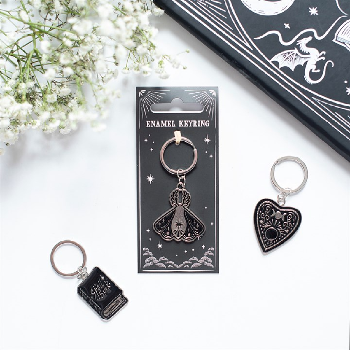 Black Moth Keyring N/A