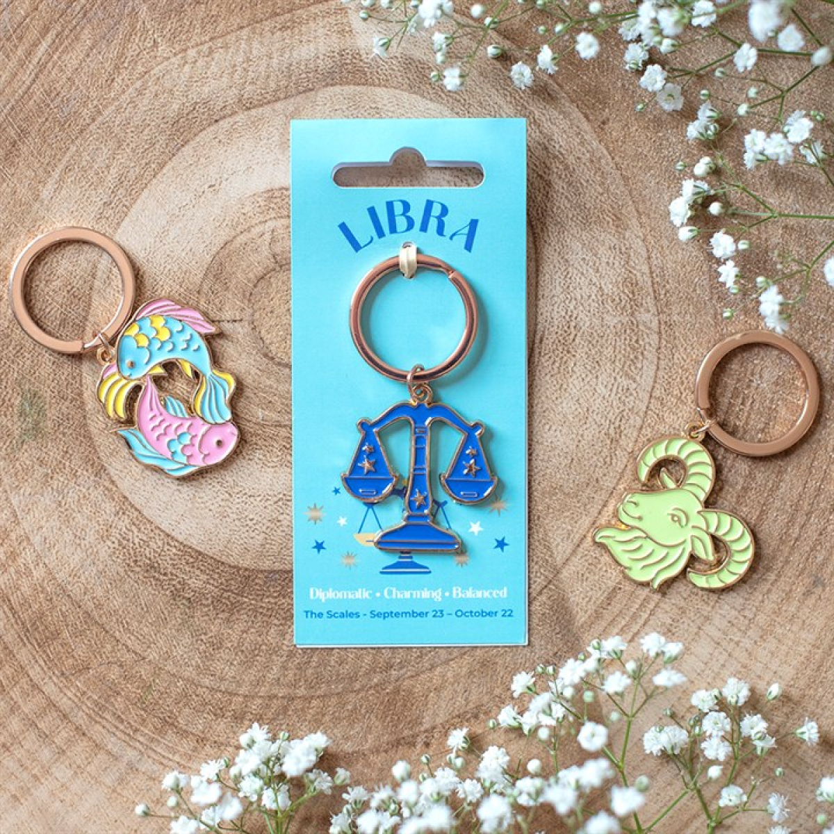 Zodiac Zest Libra Keyring N/A