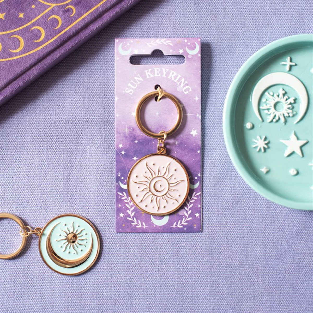 Purple Sun Keyring N/A