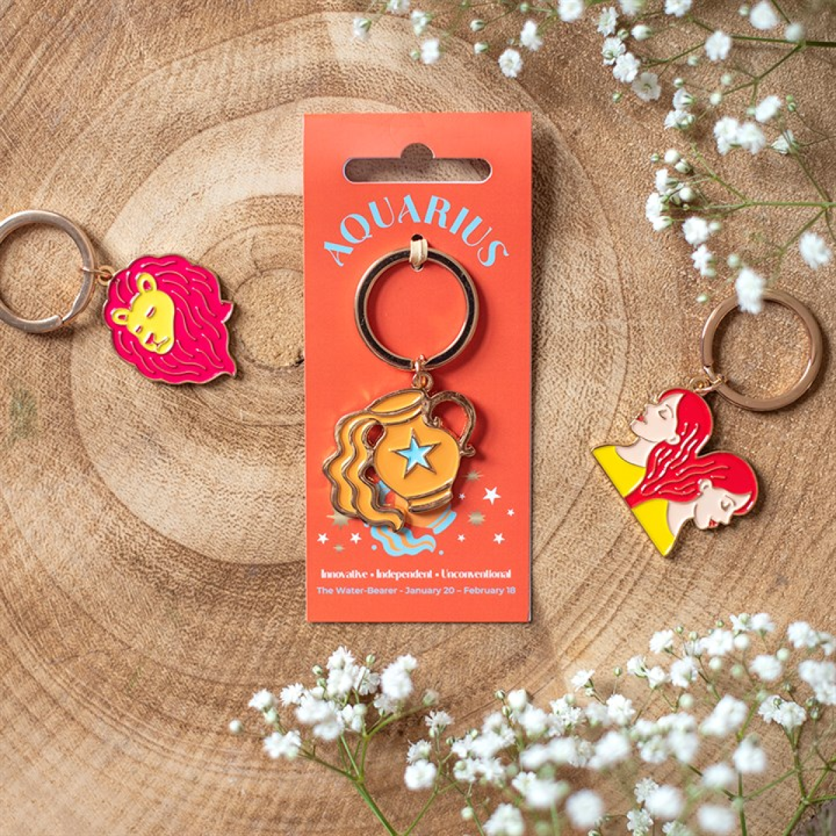 Zodiac Zest Aquarius Keyring N/A