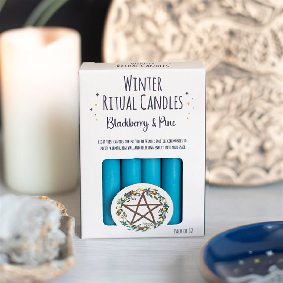 Blackberry & Pine Winter Ritual Spell Candles N/A