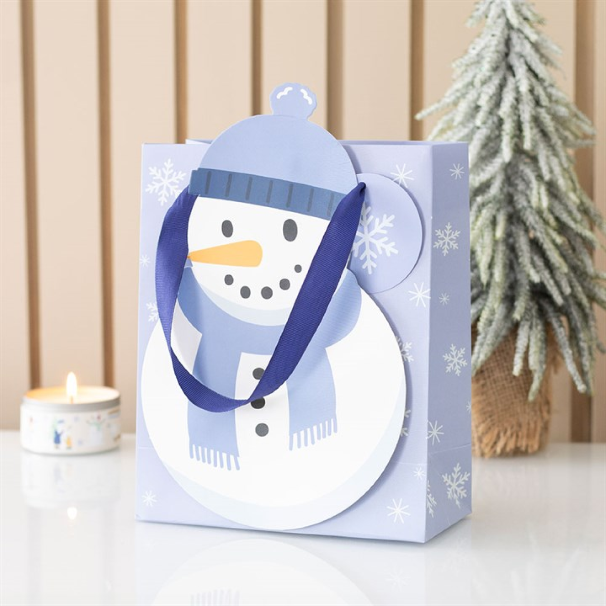 Snowman Shaped Gift Bag N/A